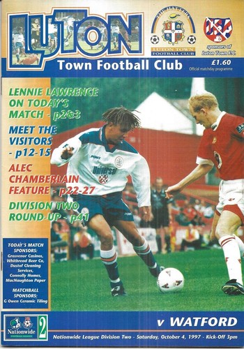 Football programme luton town - football,