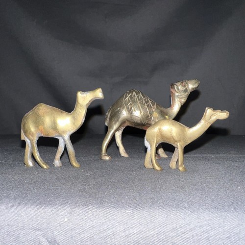 Vintage solid brass - brass, camel