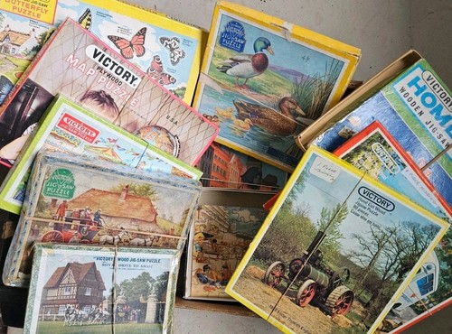 Vintage jigsaw puzzles - vintage,