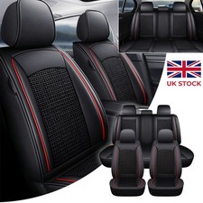 Deluxe Black PU Leather Full Set Car Seat Covers Padded For Toyota for Corolla