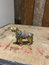 China Cloisonne Enamel Bronze Gilt Animal Tiger Statue Figurine Ornament