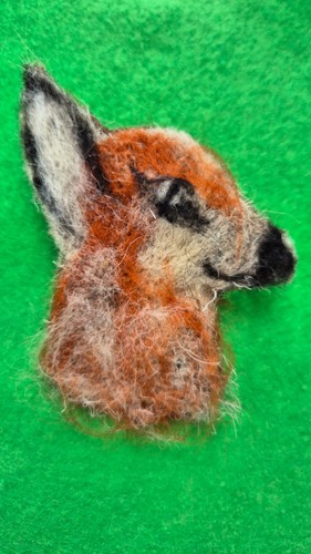 Handmade needle felted fox - handmade,