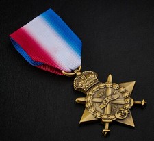 Replica British WW1 1914 Mons Star Campaign Medal with Ribbon. France/Belgium