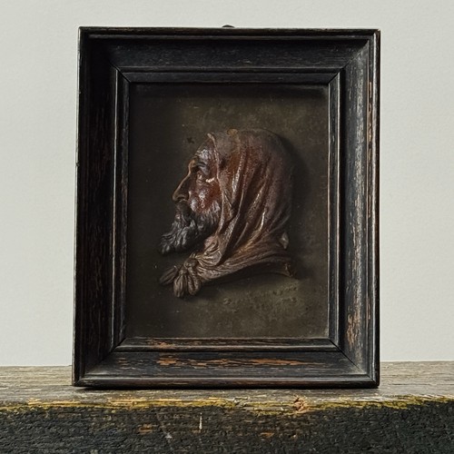 Antique french red bas relief - french, bas-relief