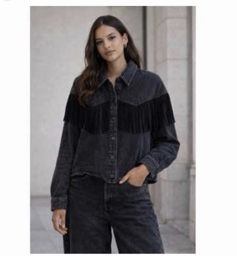 Zara black denim jacket - , with