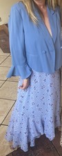 Women’s Top Shop Blue Ruffle