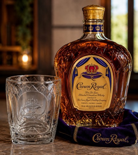 Crown royal whiskey - whiskey, vtg