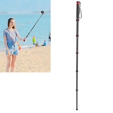 Camera Monopod 6 Sections Telescopic Travel Monopod with Walking Stick Handle BW