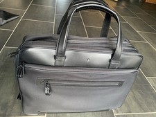 Montblanc Nightflight Document Case Briefcase Black Nylon/Leather - Exc cond
