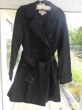 MICHAEL KORS BLACK TRENCH COAT MAC Size L
