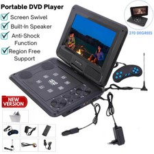Portable DVD Player with 9" Large HD Screen DVD CD VCD TV Formats USB SD Remote