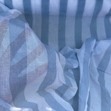 Blue/White Striped 100% Cotton