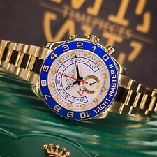 MINT ROLEX YACHT-MASTER II 44MM 116688 18K YELLOW GOLD REGATTA MEN'S CERAMIC B&P