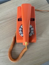 Wild & Wolf Goldfish Orange Trim Phone D/C Rotary Button Retro-Style Landline