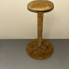 Vintage velvet hat wig display - velvet,