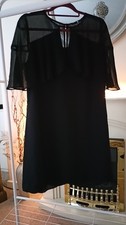 Black Chiffon Dress with Sheer