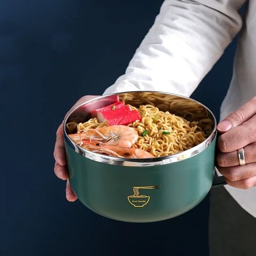 Stainless steel bowl with lid - stainless,