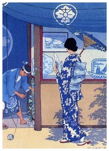 Asian geisha shopping japanese - asian,