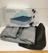 Slumber Plus Double Air Bed with Built-In Pump– Inflatable Mattress with Carry B
