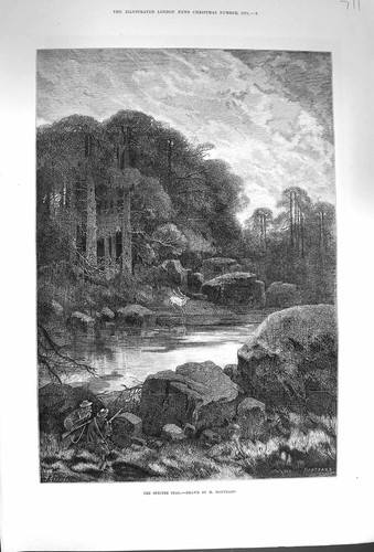 Old antique print - print, spectre