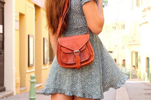 Vintage shoulder brown - brown, purse