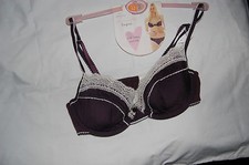 Underwired Lightly Padded Balcony Bra Dark Grape M&S Per Una Size 32A BNWOT