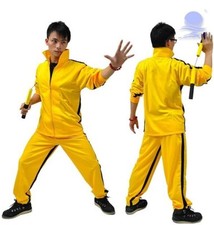 Vintage Bruce Lee Classic Yellow Uniform Game of Death Kill Bill Tracksuit Ninja