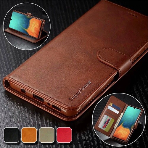 Leather magnetic flip wallet - flip,
