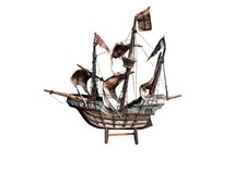 Galleon Antique Wooden Model Nautical - Scratch Built - Fantastic