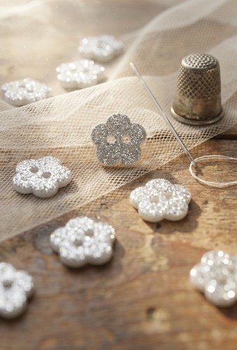 10mm silver glitter - silver,
