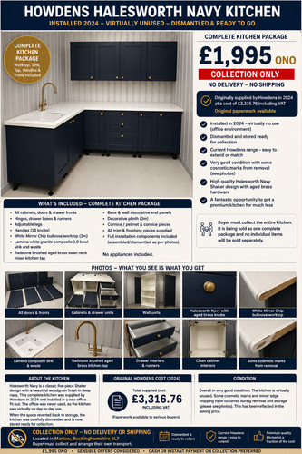 Howdens halesworth navy - halesworth, shaker
