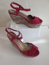 NEXT Hot Pink Suede Sandals