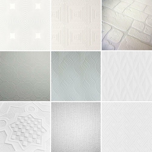 White paintable blown vinyl - white,