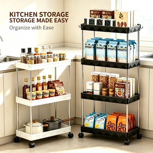 Slim tier rack trolley - trolley, on