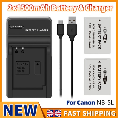 Battery charger for - nb-5l, &