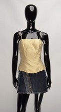 Vintage Renato Nucci Beige Silk 90's Corset Style Top Size IT42