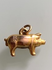 Antique 9ct Gold Lucky Pig