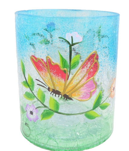 Butterflies crackle glass - crackle,