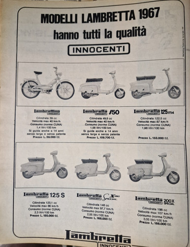 1967 lambretta j50 - lambretta,