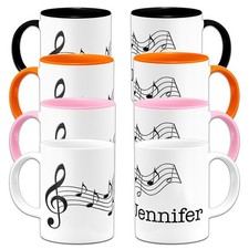 Personalised Music Notes 11oz