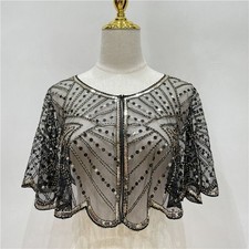 NEW Vintage Boutique Beaded Sequined Cape, Decorated Party Cape for Women