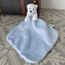 Tesco F&F Polar Bear Comforter Blanket Doudou Blue Blankie