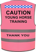 Hi Vis Viz Horses High Visibility Reflective Vest Young Horse Equestrian Safety