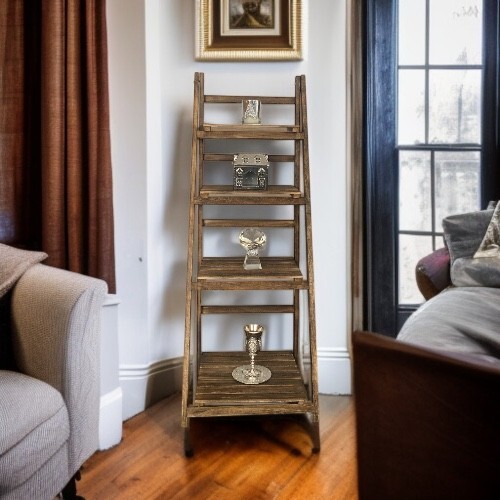 Folding tier ladder shelf - 4,