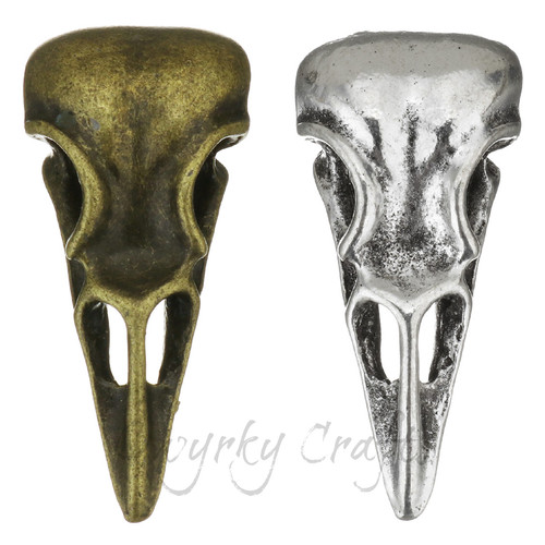 Bird skull charms tibetan - skull,
