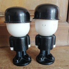 VINTAGE RETRO HOMEPRIDE SPILLERS FRED NOVELTY SALT & PEPPER POTS 1970s 