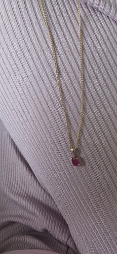 1ct ruby necklace - 1ct,