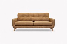 Barbican Grand 4 Seater Leather Sofa, Demetra Light Tan