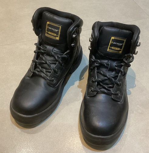 Dunlop black lace safety - dunlop, lace-up