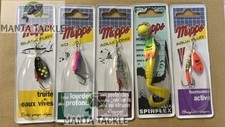 NEW 5 x Mepps Spinners Lures Perch Pike Trout Black Fury Aglia SpinFlex XD No2